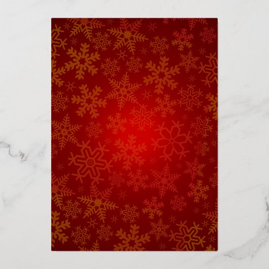 Luxe Red Gold Creëer Uw Elegant Script Folie Uitnodiging (Achterkant)