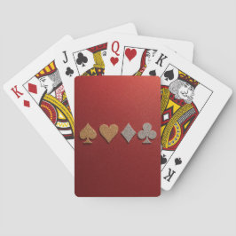 Luxe Red Gold Silver Card Deck Pokerkaarten