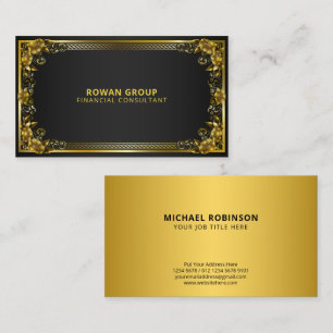 Luxe Regal Gold Lijst op zwart Visitekaartje