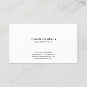 Luxe Regal Silver Lijst op zwart Visitekaartje (Achterkant)