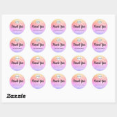 Luxe Regenboog Glitter Elegant Eenvoudig Dank Je Ronde Sticker (Vel)