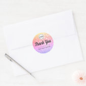 Luxe Regenboog Glitter Elegant Eenvoudig Dank Je Ronde Sticker (Envelop)