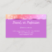 Luxe Regenboog Glitter Zand Sprankelende Sterren C Visitekaartje (Achterkant)