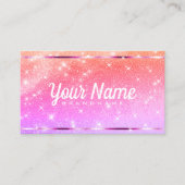 Luxe Regenboog Glitter Zand Sprankelende Sterren C Visitekaartje (Voorkant)