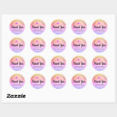 Luxe regenbooglitter Elegant Eenvoudig Dank je Ronde Sticker (Vel)