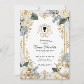 Luxe Regency Wintertheepartij bruidsuitnodiging Kaart (Voorkant)
