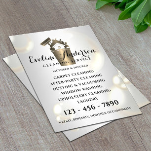 Luxe reiniging logo en bubbels flyer