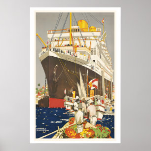Luxe reizen met The Royal Mail Line South Poster