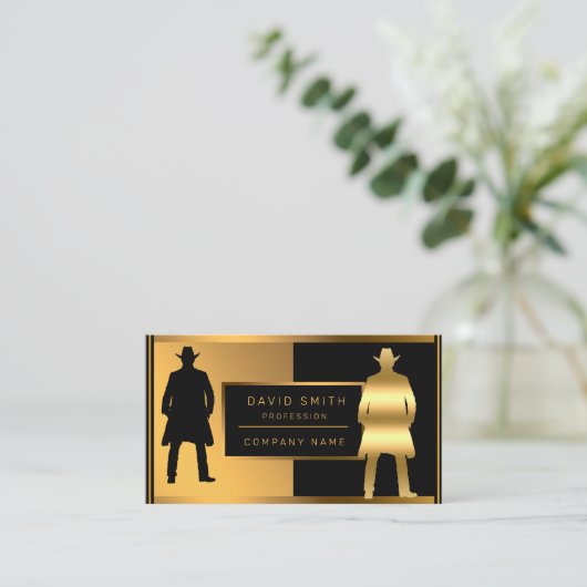 Luxe rendy Mode Voeg Jouw tekst voor hem toe Visitekaartje (Staand voorkant)