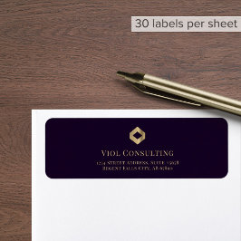Luxe retouradres labels Gold Diamond Logo