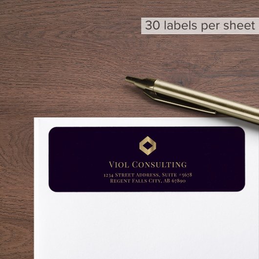 Luxe retouradres labels Gold Diamond Logo