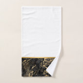 LUXE RETRO MARBLE BLACK GOLD BATHROOM SET BAD HANDDOEK (Handdoek)