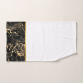 LUXE RETRO MARBLE BLACK GOLD BATHROOM SET BAD HANDDOEK (Handdoek)