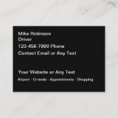 Luxe Ride Hailing Taxi Car Service Visitekaartje (Achterkant)