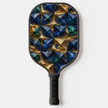 Luxe Robijn Blauwe Gouden Marmer Geometrisch