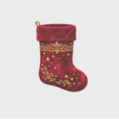 Luxe Robijnrode Fluwelen Kerstmuts Sticker (Voorkant)