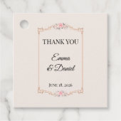 Luxe Rococo Bruiloft Bedankjes Labels (Voorkant)