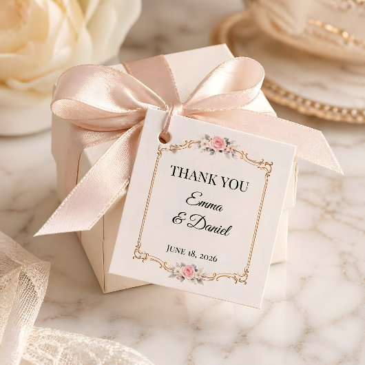 Luxe Rococo Bruiloft Bedankjes Labels