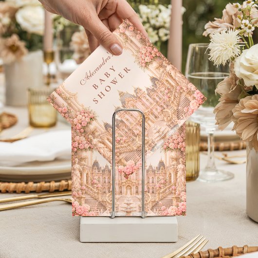 Luxe Rococo Prinses Baby Shower Servet
