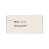 Luxe Rococo Trouwadres Etiket (Voorkant)
