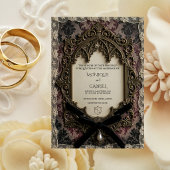 Luxe Rococo Victoriaanse Kant Gotische Bruiloft Kaart