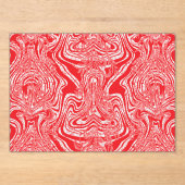Luxe rode abstract acryl trouwkaart uitnodigingen (Voorkant)