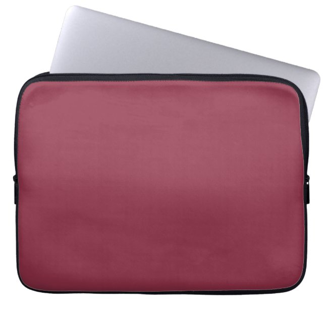Luxe rode effen kleur Plain Laptop Sleeve (Voorkant)