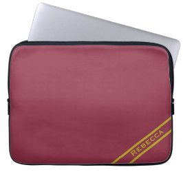 Luxe rode effen kleur Plain Personal Laptop Sleeve