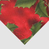 Luxe rode Folie, Groene Holly, rode bessen die P Tissuepapier (Detail)