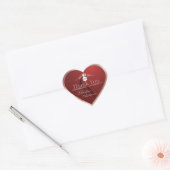 Luxe Rode Roségouden Frame Logo Monogram Bedankt Hart Sticker (Envelop)