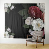 Luxe rode roze witte bloemen bloemstuk bruiloft wandkleed (In Situ (horizontaal))