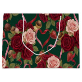 Luxe rode rozen groot cadeauzakje (Voorkant)