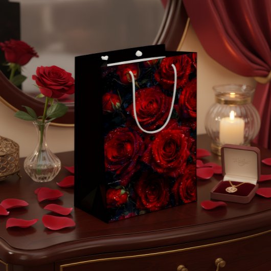 Luxe rode rozen Valentijnsdag cadeautas