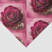 Luxe rode rozenweefsel papier set (Detail)