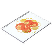 Luxe Rode Slang & Gouden Bloem Kunst Planner - Notitieboek (Linkerzijde)