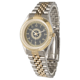 Luxe roestvrijstalen horloge met twee tonen
