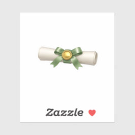 Luxe Rolcertificaat Groen Lint Gouden Zegel Sticker