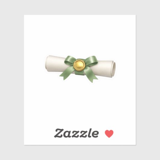 Luxe Rolcertificaat Groen Lint Gouden Zegel Sticker (Vel)