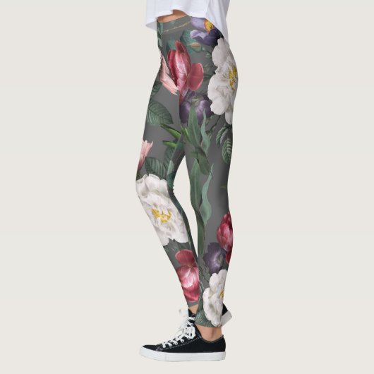 Luxe romance florale rozen zomer leggings (Links)