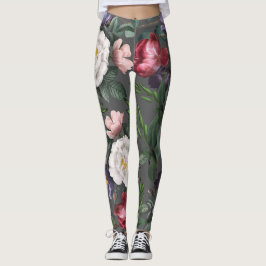 Luxe romance florale rozen zomer leggings