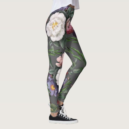 Luxe romance florale rozen zomer leggings (Rechts)