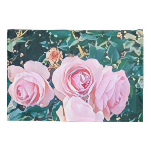 luxe romantic flowers botanical wallpaper kussensloop (Achterkant)