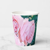 luxe romantic flowers botanical wallpaper papieren bekers (Achterkant)