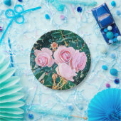 luxe romantic flowers botanical wallpaper papieren bordje (Feest)