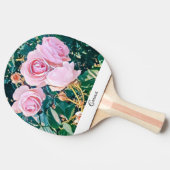 luxe romantic flowers botanical wallpaper tafeltennisbatje (Zijkant)