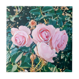 luxe romantic flowers botanical wallpaper tegeltje