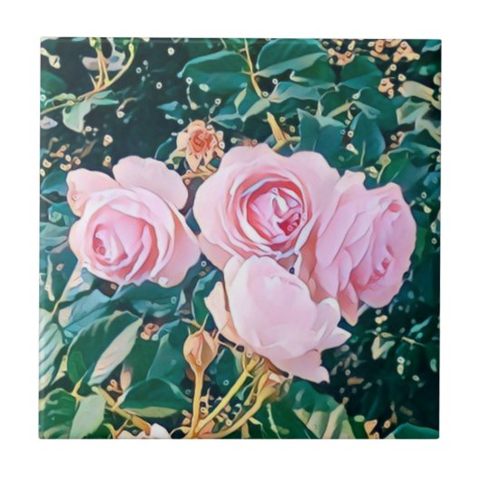 luxe romantic flowers botanical wallpaper tegeltje (Voorkant)