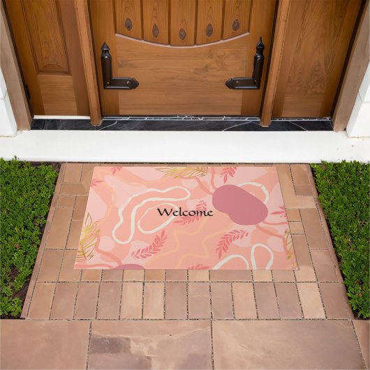 Luxe romantinc peach fuzz baby girl deurmat (Buiten)