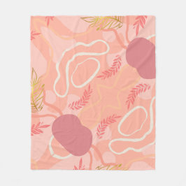 Luxe romantinc peach fuzz baby girl fleece deken