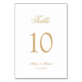 Luxe Romantische Gold Script Calligrafie Huwelijk Kaart (Voorkant)